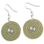 Boucles d'oreilles africaines sisal XL et métal anis 300x300